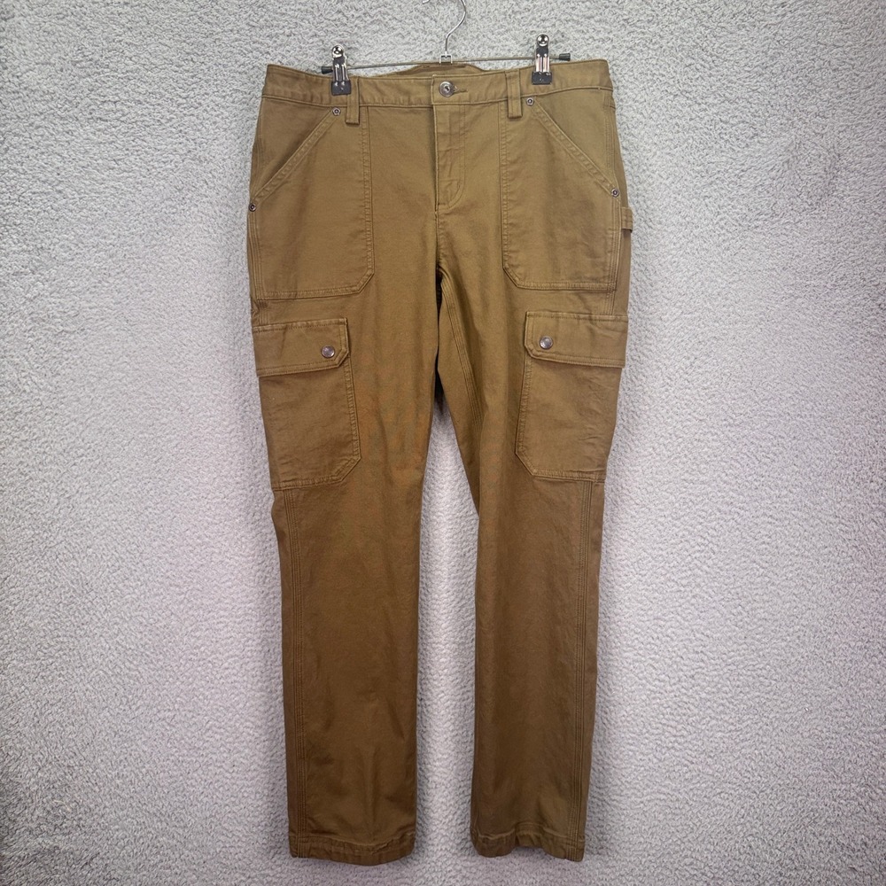 Duluth Pants Womens 8x31 Brown Curvesetter Cargo Pants Straight Leg Workwear